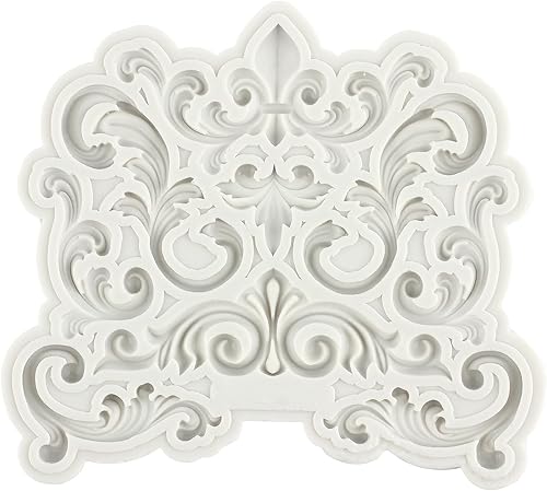 Miniatura 5 de Molde de fondant barroco Curlicues Scroll Lace Moldes de silicona Molde de filigrana 3D esculpido para decoración de pasteles de azúcar Decoración