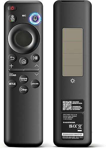 Miniatura 13 de BN59-01391A Mando a distancia solar con voz para Samsung Frame TV, reemplazo con búsqueda por voz, aplicaciones y carga solar para Samsung 2021-2025