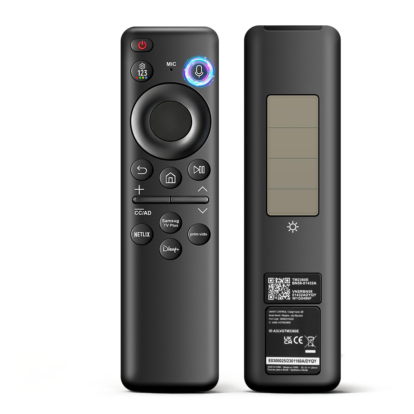 Photo 1 of Daloben Solar Rechargeable Voice Remote for Samsung Smart TVs