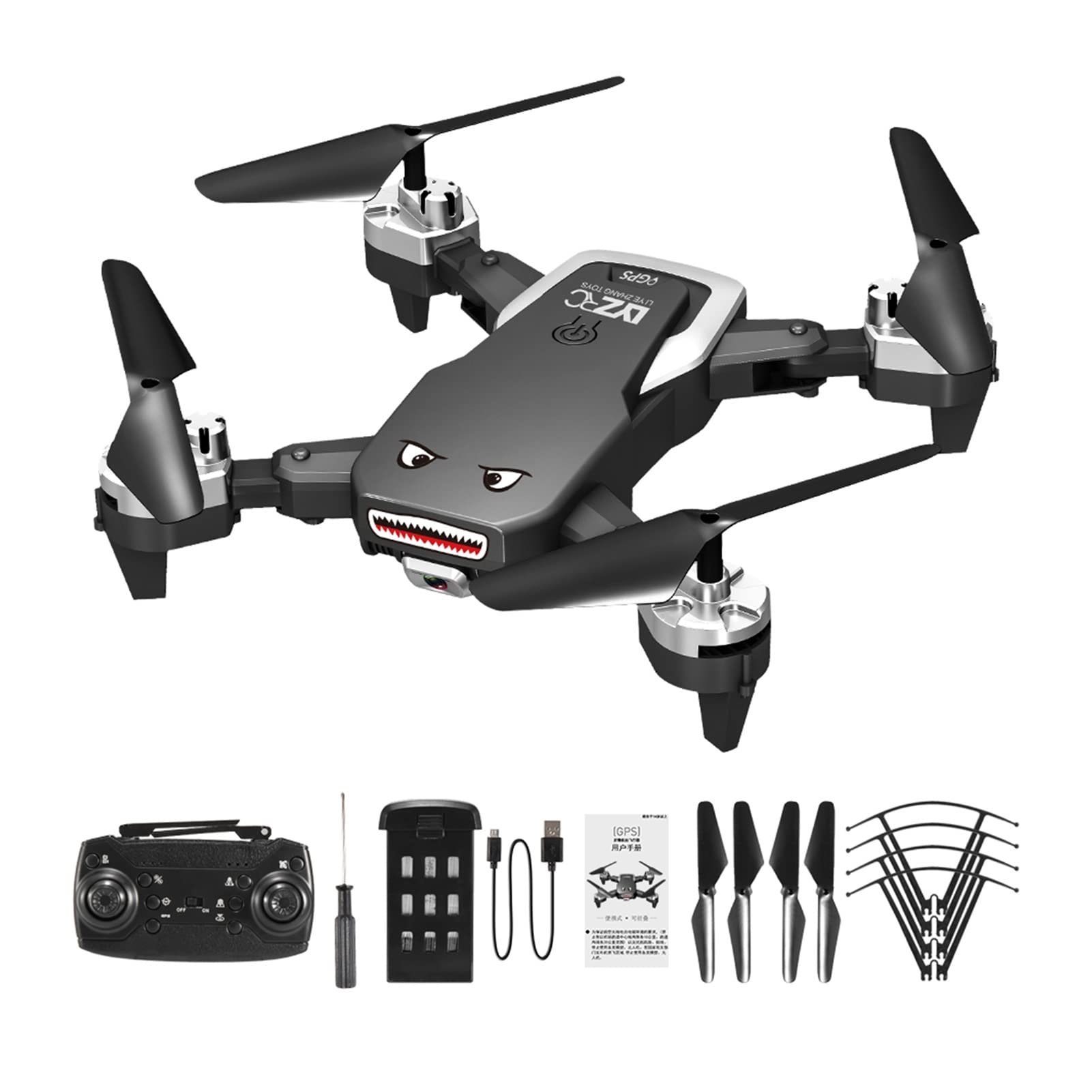 L105 GPS 4K HD Kamera Drone Wifi 25min Czas lotu Quadcopter RC Odległość 1km Profesjonalny składany helikopter Dron (Kolor: Single4K 2B)