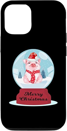Miniatura 4 de iPhone 12 mini Snow Globe With Cute Pig Funny Christmas Baby Pig Lovers Case