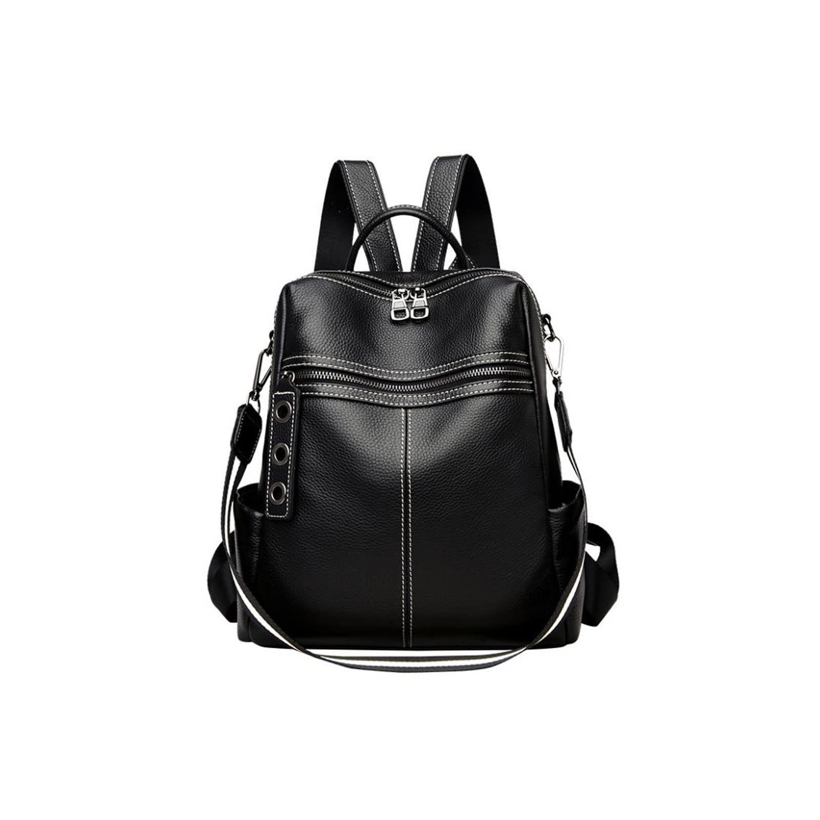 Womens backpack purse The First Layer Of Cowhide Ladies Backpack Bag,  Simple Casual Large-capacity Backpack