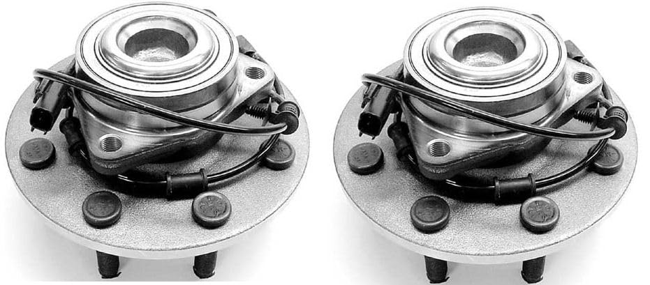 Image of TRQ Front Left and Right Wheel Bearing and Hub Assembly Set 2 Piece Compatible with 2003-2005 Dodge Ram 2500 RWD 2003-2005 Ram 3500 RWD