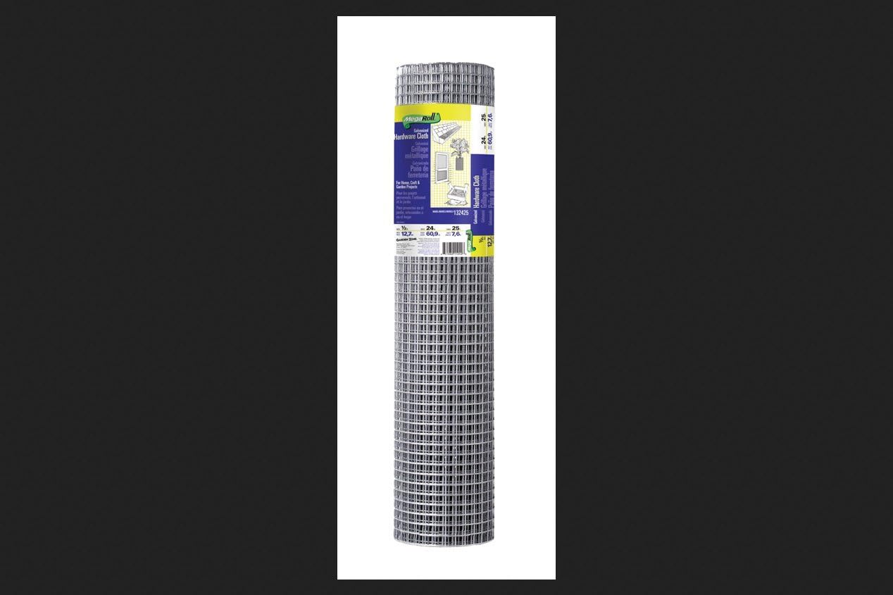 Hardware Cloth 24" X 25' Steel 1/2" X 1/2" Mesh