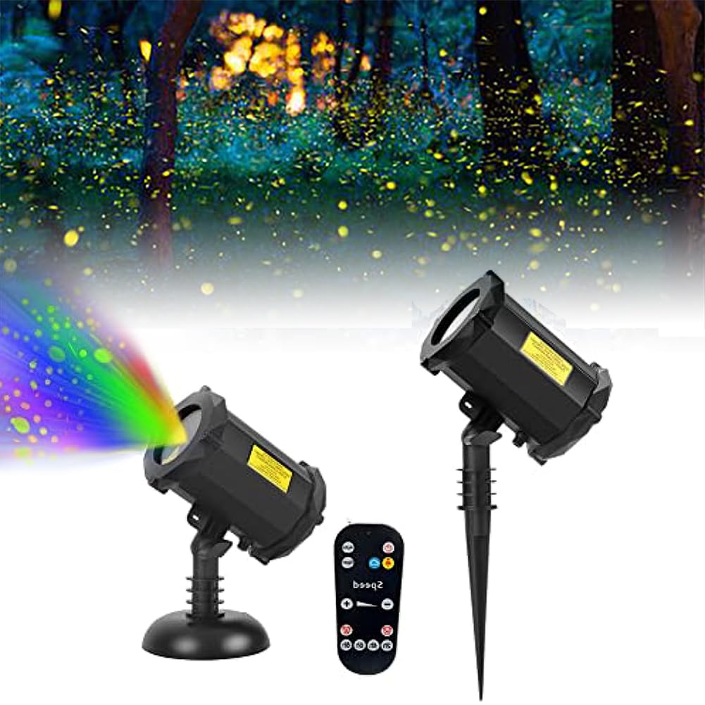 Luci da Giardino, Proiettore di Natale a Stella, Luce a lucciola Mobile a LED con Telecomando Impermeabile IP65 Giardino Esterno, Festival, Festa, Halloween, Luci Natalizie