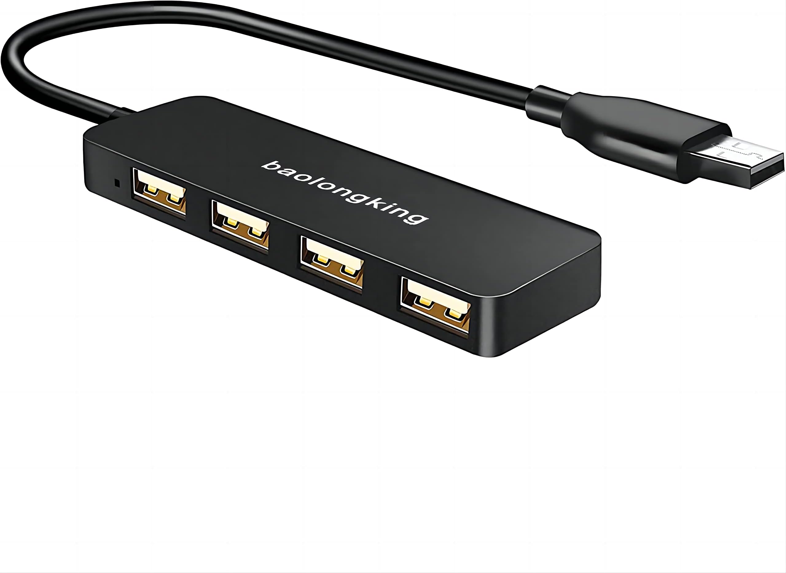 USB Hub, 4-Port USB Splitter Ultra Slim Multiport USB Expander Port Adapter for iMac Pro, MacBook Air, Mac Mini/Pro, Surface Pro, Notebook PC, Laptop, USB Flash Drives, and Mobile HDD(usb 2.0 hub)