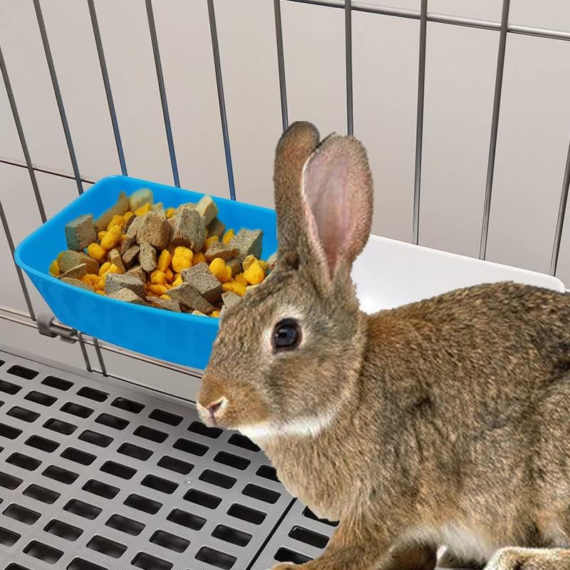 Miniatura 6 de AMZSYLV Paquete de 12 comederos para conejos, bebedero de pollo, 15 onzas, jaula de cobayas, cuenco de comida y agua, recipiente de riego colgante