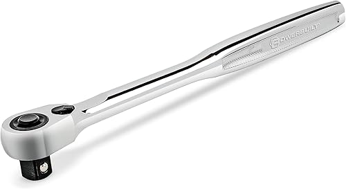 Powerbuilt Trinquete de liberación rápida con mango de contorno, unidad de 14 pulgadas, 72 dientes, cabeza sellada, serie Pro Tech Tool - 649968