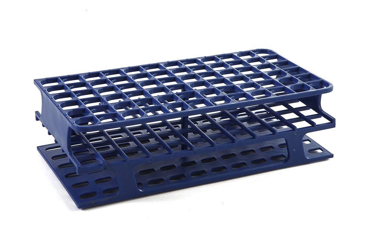 Full-Size Polypropylene Test Tube Racks 13mm 72 Place (Blue) (pk of 8)