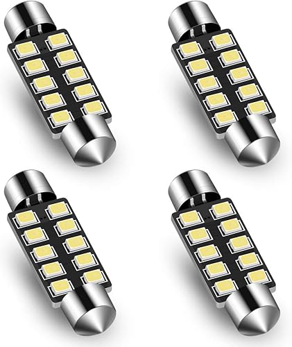 Miniatura 9 de Audak Festoon - Bombilla LED de 1.535 in 2835 8SMD Canbus sin errores, ajuste para luces interiores de cúpula de mapa, luces de cortesía, luces de