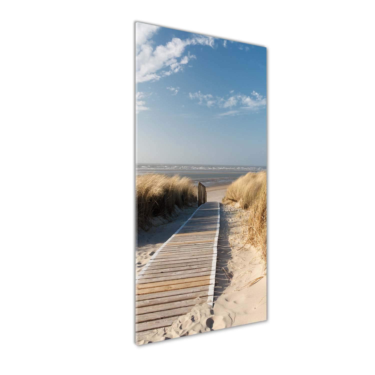 Image sur verre acrylique haut de gamme Tulup 50x125cm : art mural paysage beige chic