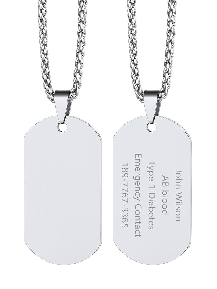 men's ID necklace