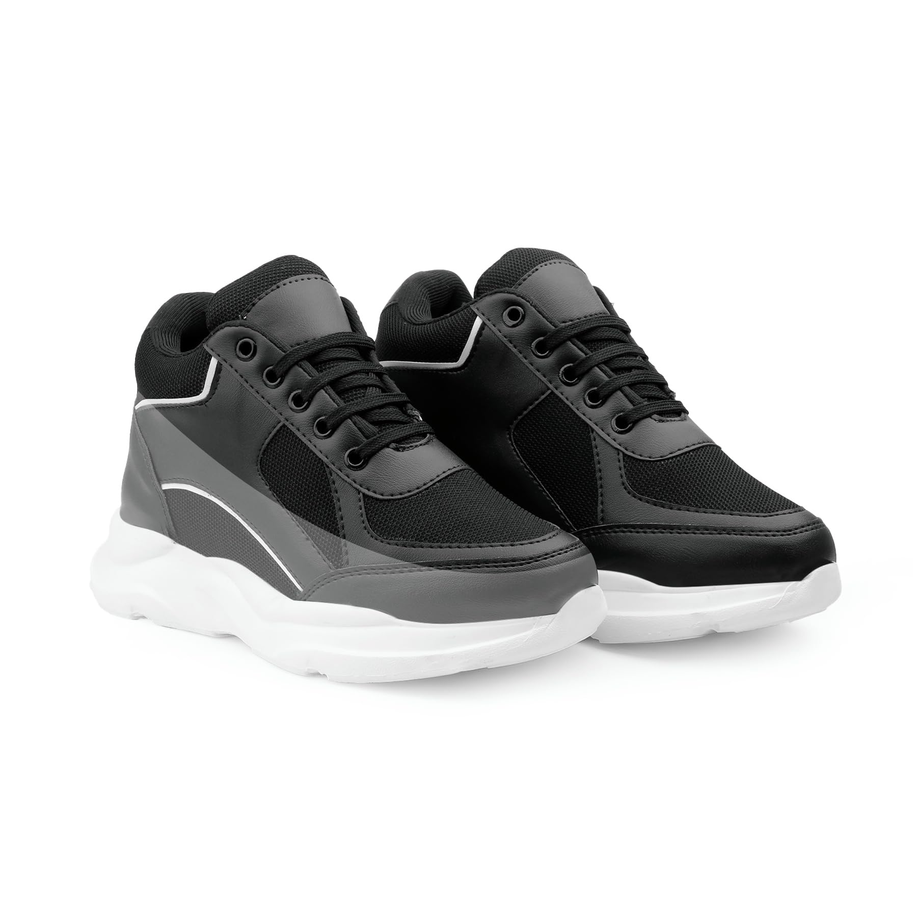 bxxy Women's 3.5 Inch Hidden Height Increasing Casual Sneakers | Stylish Faux Leather Sports Shoes for Women with Lightweight EVA Sole.-picture-40