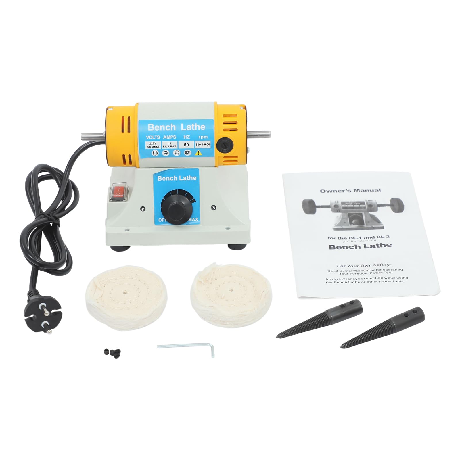 Lucidatrice da banco Piccola macchina 350W 50Hz, Lucidatrice e smerigliatrice stand 10000RPM, Motore bench grinder piccola macchina, lucidatura della giada da tavolo