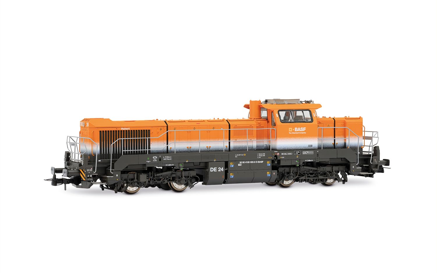 Rivarossi HR2988S BASF, Vossloh DE 18 diesel locomotive, orange/grey livery, ep. VI, with DCC Sound Decoder Railway 1x Diesel Locomotive
