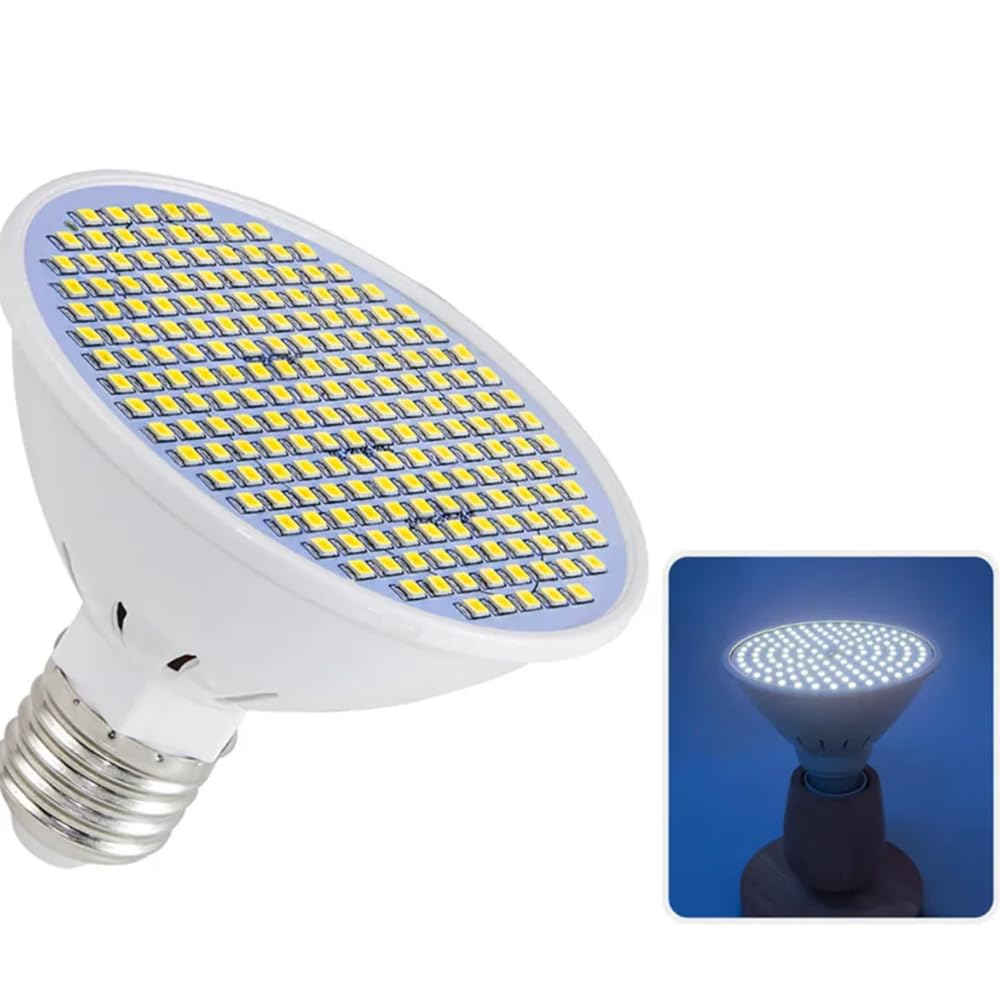 6 Bombillas LED E27 de 110 V y 220 V, Bombillas de bajo Consumo para iluminación del hogar y la Sala de Estar, Blanco frío, 300 LED.