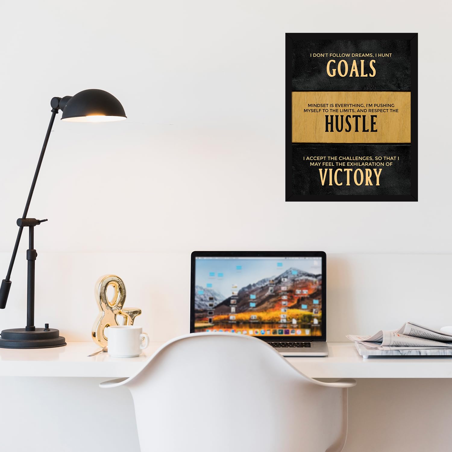 Chaka Chaundh - Goals Quotes Poster Frame - Hustle wall framed poster - Motivational Quotes Victory frames for Office, Home, Student – (11 X 14 Inches) 3