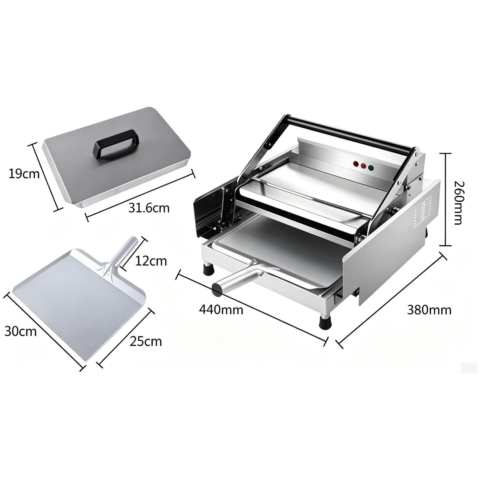 Tostatrice Automatica For Hamburger Commerciale, Doppio Strato 8000 W