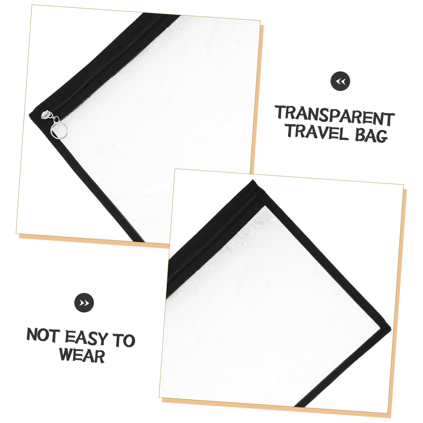 iplusmile 12pezzi Sacchetti Trasparenti Cerniera in Pvc Borse Organizer Per Documenti e Cosmetici Impermeabili e Pratici Per Uso Quotidiano e Viaggio