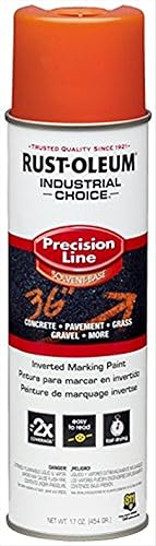 Rust-Oleum 203026 Industrial Choice - Pintura en aerosol de marcado a base de disolvente invertido, 17 onzas, naranja alerta
