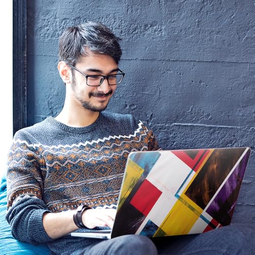 Image of Galaxsia Pattern D2 Top+Wrist Pad Vinyl Laptop Skin /Sticker /Cover Upto 15.6 Inches Laptops Laminated-Removable-HD Quality Compatible for Hp-Dell-Sony-Lenovo-Asus etc.(15x10 Inches)
