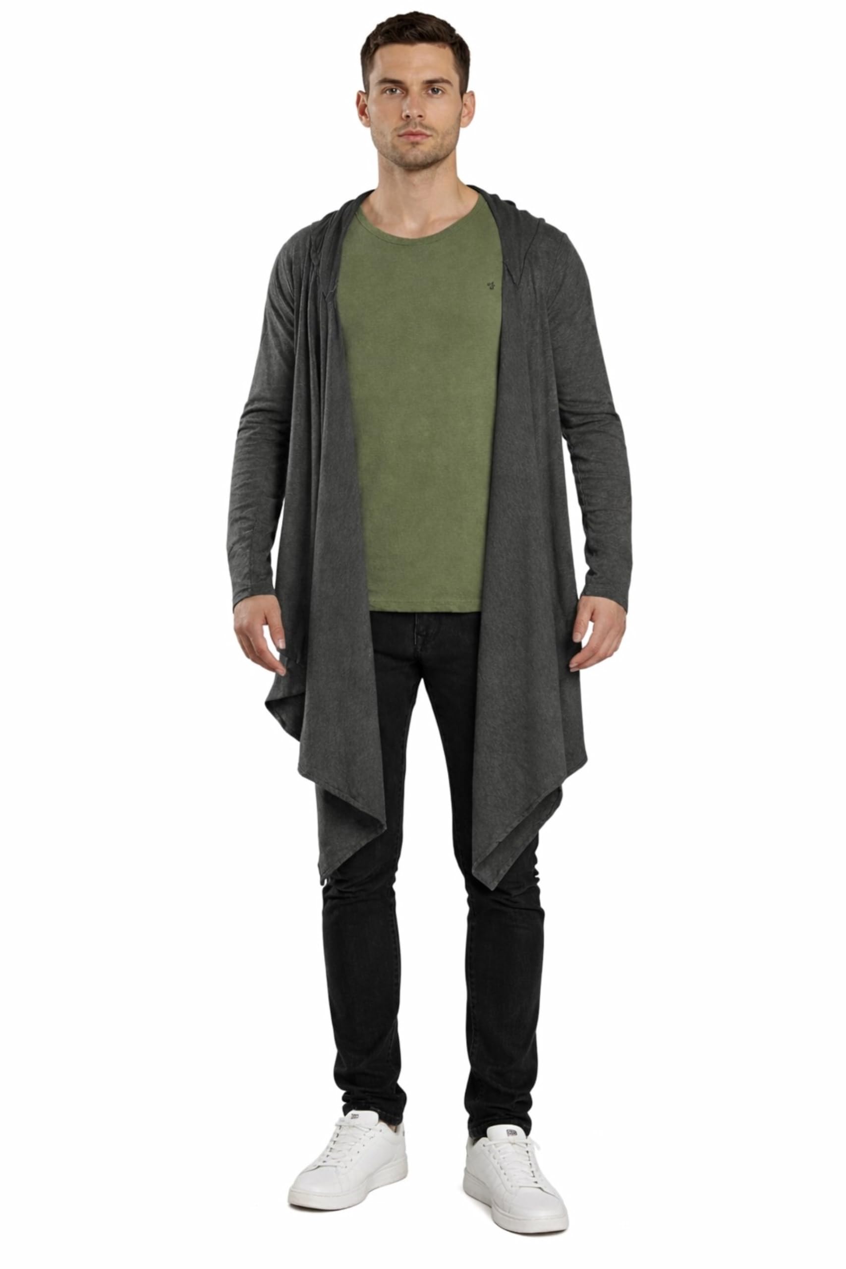 ddaspration Men Open Front Styles Hooded Cotton Shrug-picture-35