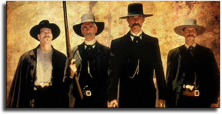 CHENGCHENG Tombstone Movie Poster West Cowboy Picture Art Print Canvas Wall Art Home Room Decor -925 (16x32inch-No framed)