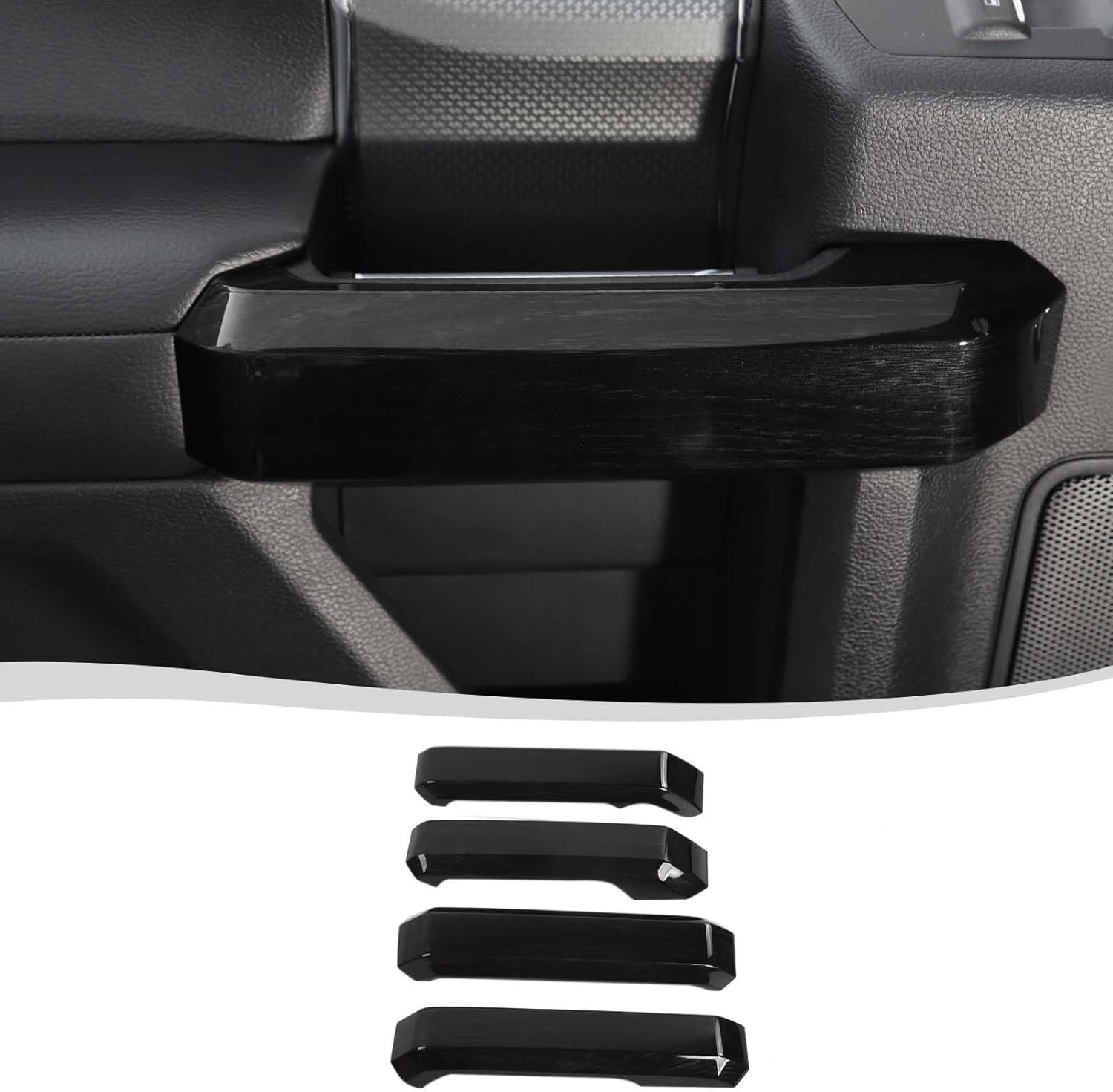 Voodonala for F-150 2015-2020Inner Door Handle Covers Trim for Ford F150 2015-2020 Compatible with Ford F150 F250 F350(Black Wood,4Pcs/Set) 4 Pieces Black Wood