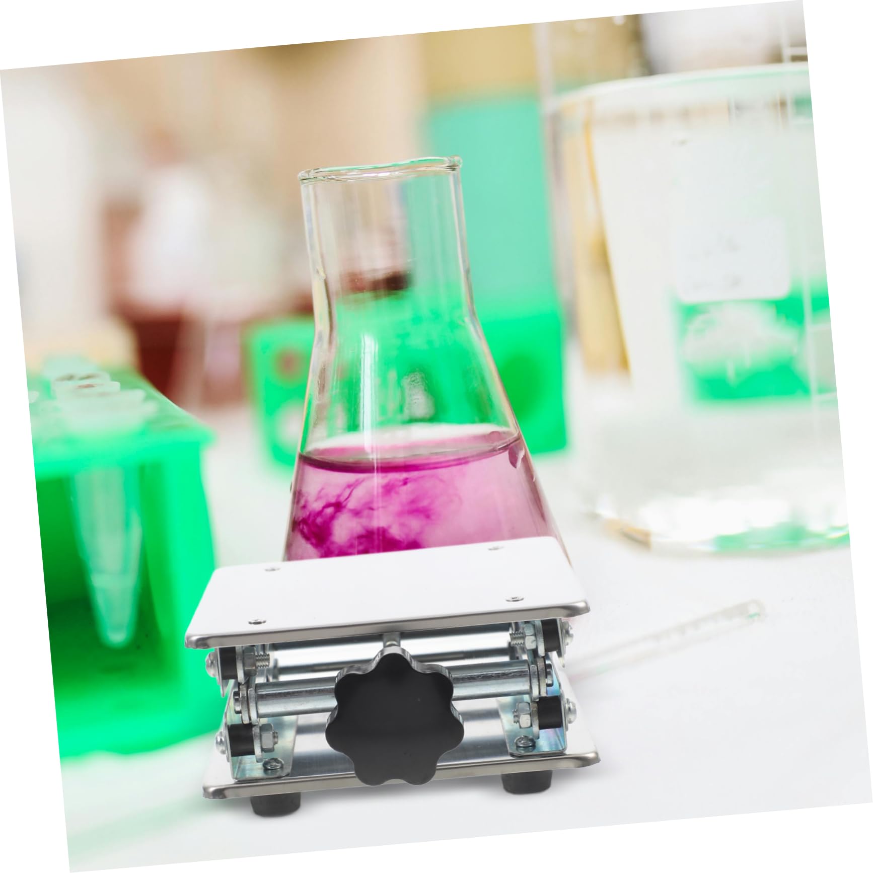 Holibanna Piattaforma a Forbice Da Laboratorio Dovere Laboratorie Alto Regolabile Sollevare In Piedi Verticale Jack Del Laboratorio Scientifico Per Acciaio Inossidabile Silver