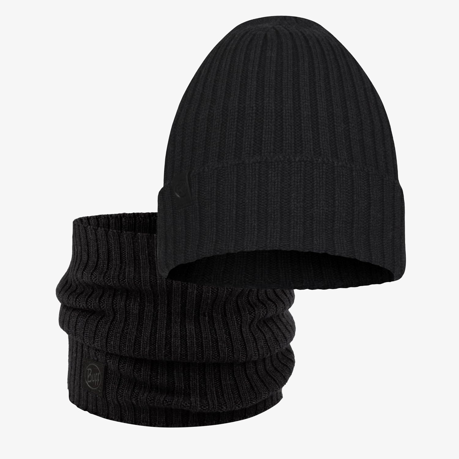 Dúo Pack Knitted Gorro Negro Norval Graphite y Knitted Braga de cuello Negro Norval Graphite Talla única Adulto