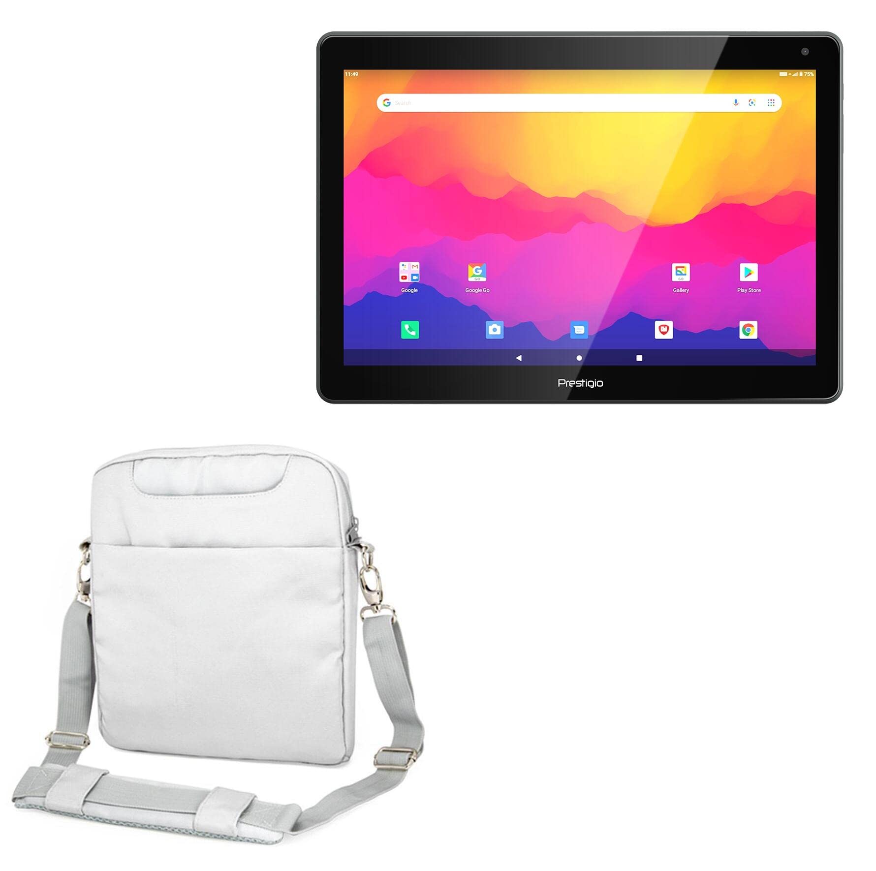 BoxWave Case Compatible with Prestigio Muze 3231 - Encompass Urban Bag, Over Shoulder Messenger Straps Handle Bag Pockets - Cool Grey