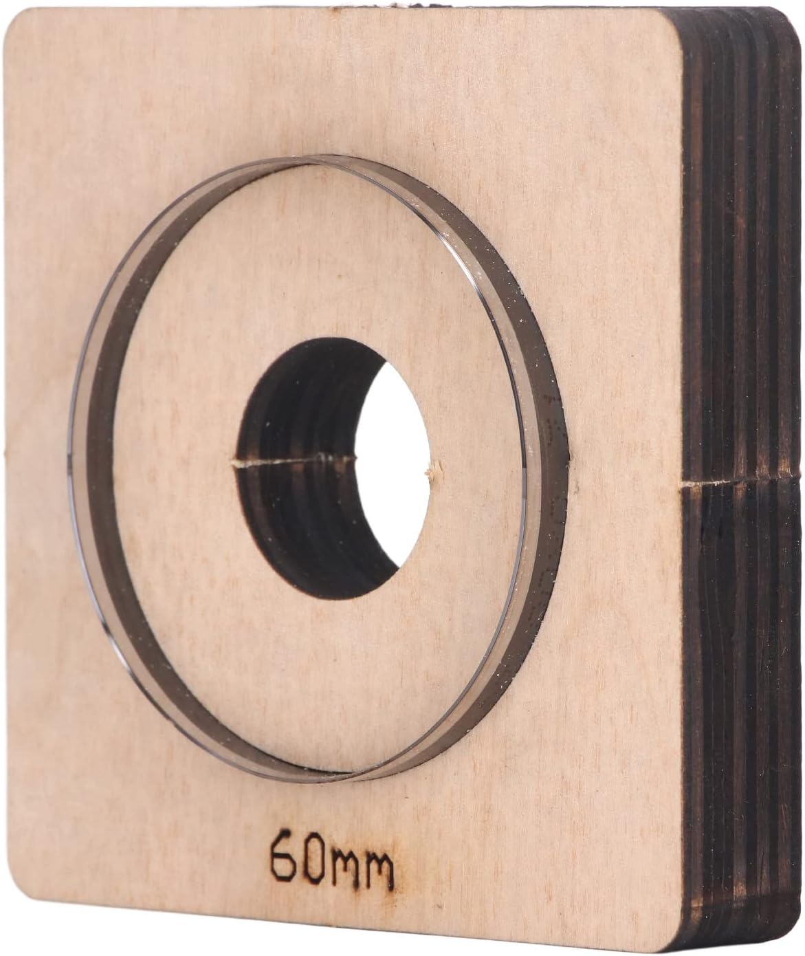 Leather Cutting Die Alloy Steel Punching Mold Round Hollow Leather Craft Tool For Precision Cutting DIY Projects Leatherworking Cardboard Rubber 60mm Diameter