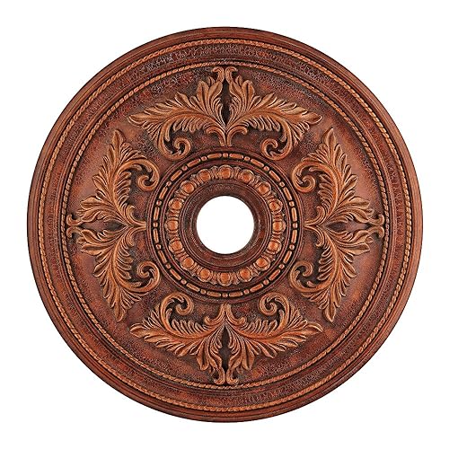 Image of Livex Lighting 8210-30 Ceiling Medallion, Crackled Greek Bronze Medium