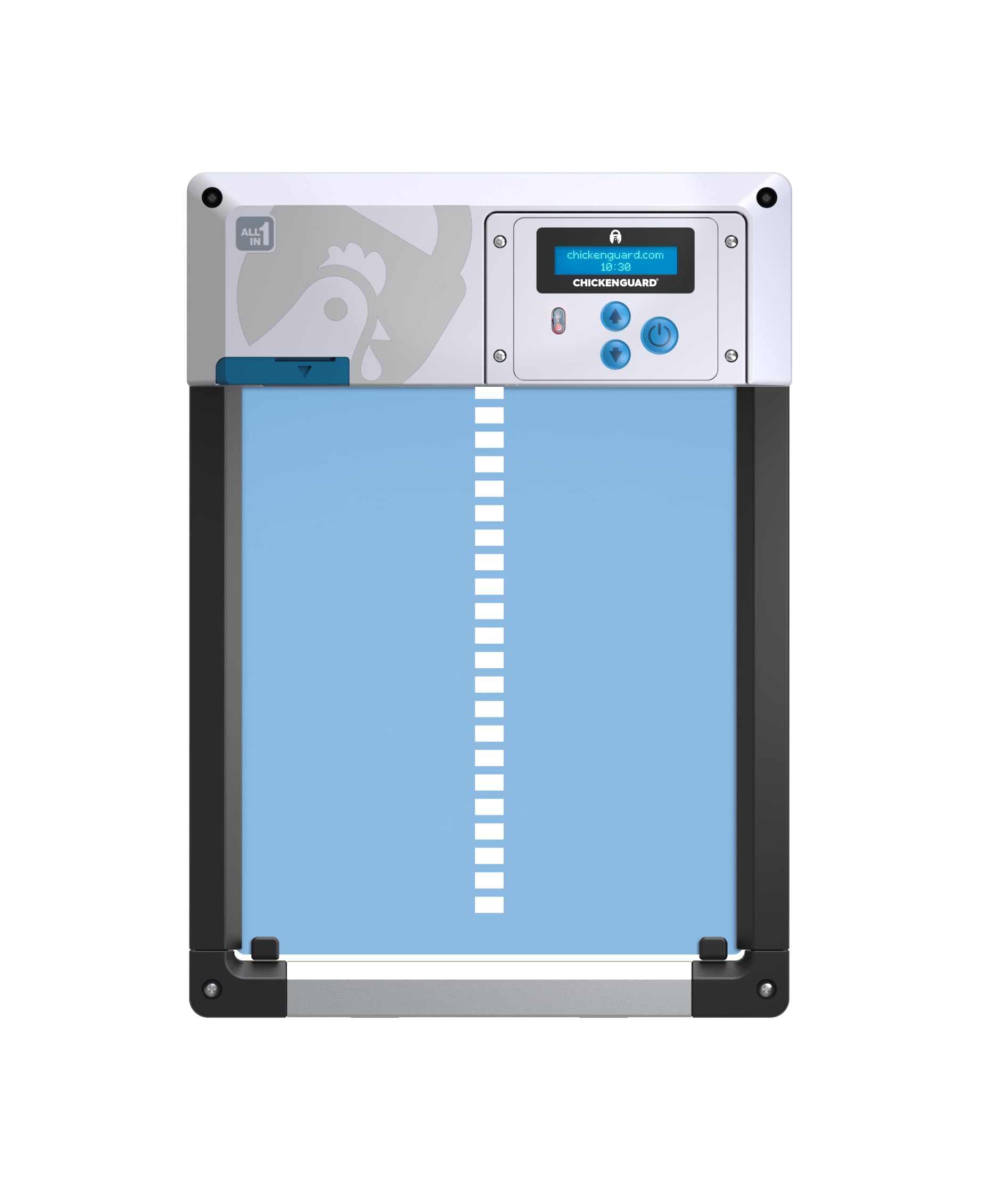 ChickenGuard All-in-One Hühnerklappe – Automatische Stalltür Mit Timer/Lichtsensor (wahlweise Grau)