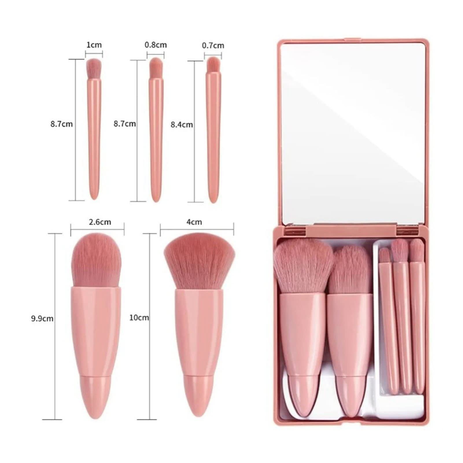 Mini-Make-up-Pinsel-Set, Weich, Tragbar, Komplette Funktion für Reisen, Kunstfaser-Make-up-Pinsel-Set für Reisende