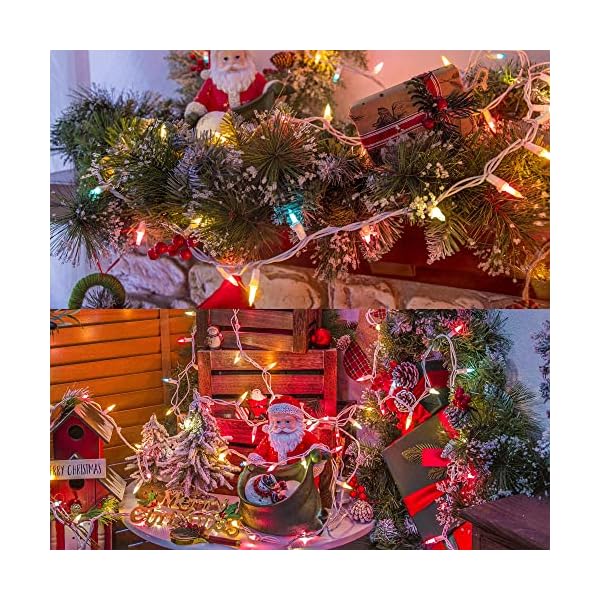 Hopolon 2pack 50-count white christmas lights with white wire, string lights for holiday decorations, christmas tree lights, holiday party, wedding, xmas, home, indoor & outdoor use - image 8
