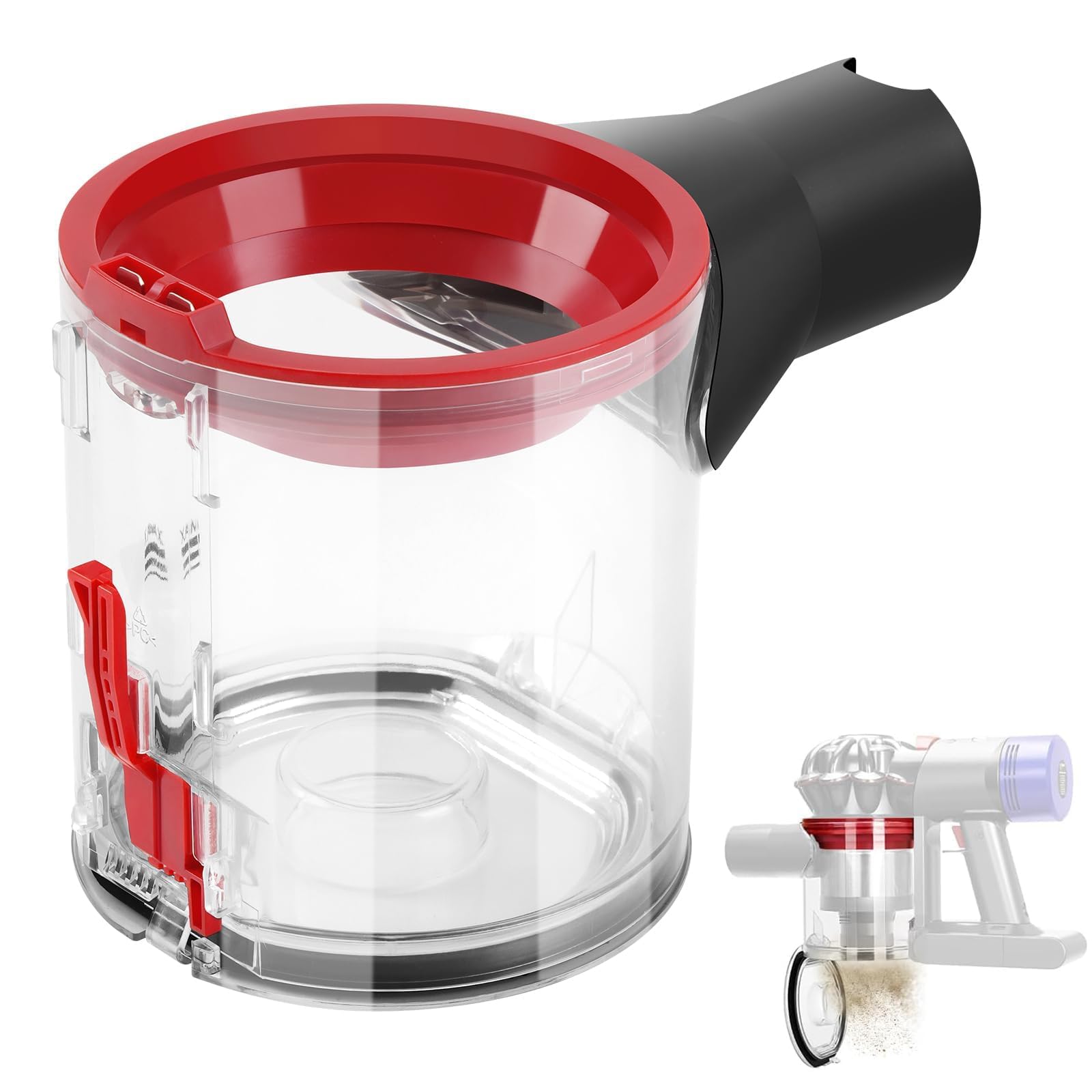 Contenitore per la Raccolta della Polvere Trasparente e di Alta