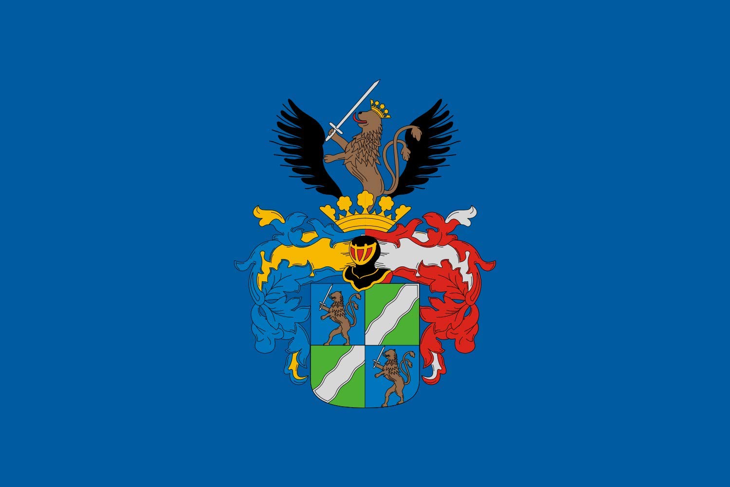 Drapeau large Túrkeve de 1.35m² grand format paysage pour mât