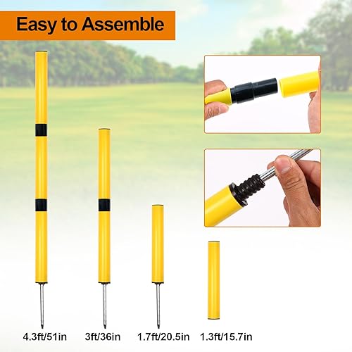 Miniatura 2 de Bastones de agilidad de fútbol, equipo de entrenamiento deportivo de velocidad para fútbol, baloncesto y fútbol, bastones de salto de velocidad