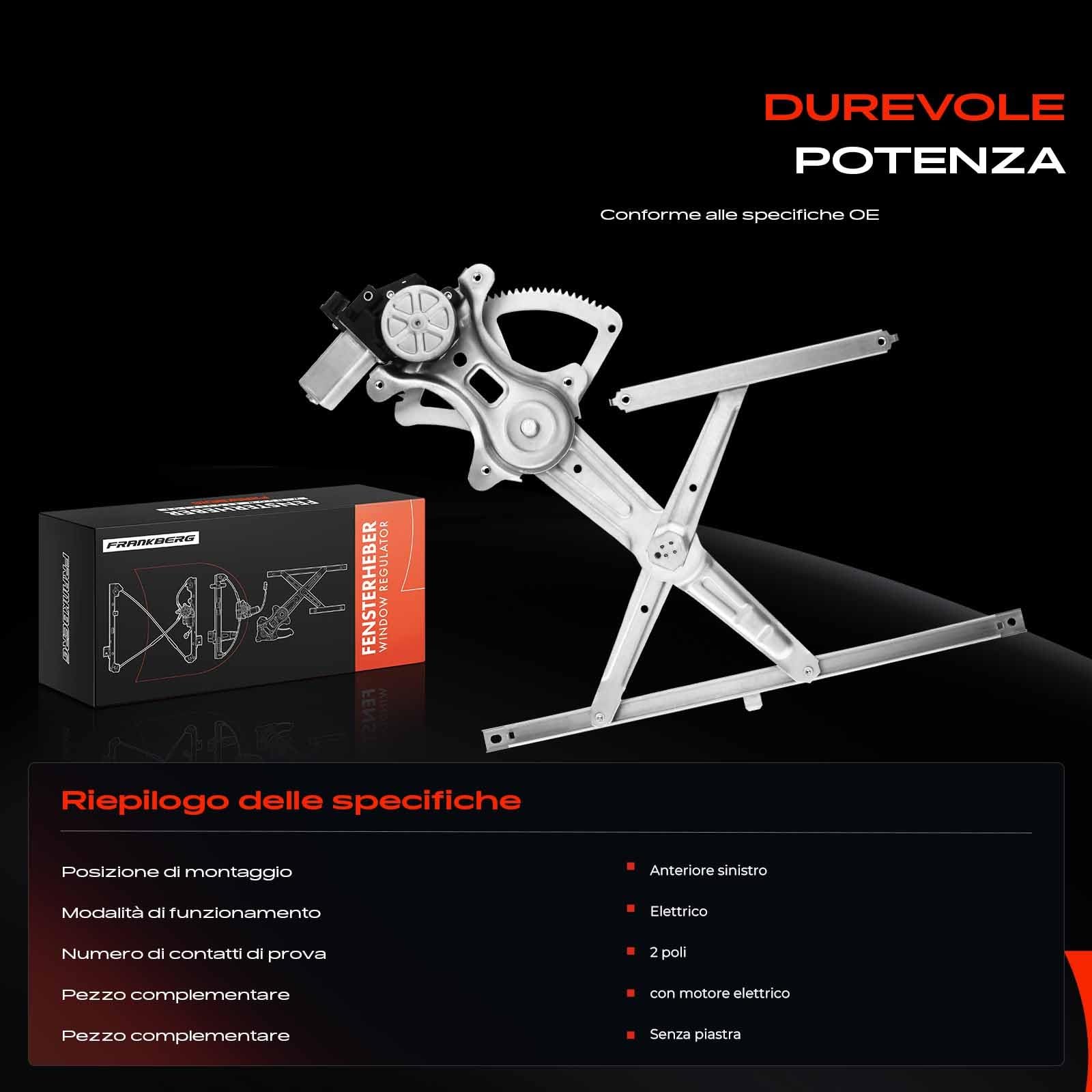 Frankberg Alzacristallo elettrico con motore anteriore sinistro 8340279J12