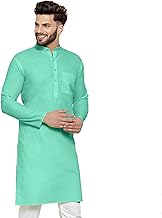 Men's Cotton Blend Straight Kurta | Solid Kurta for Men | Gent's Collar Kurta
