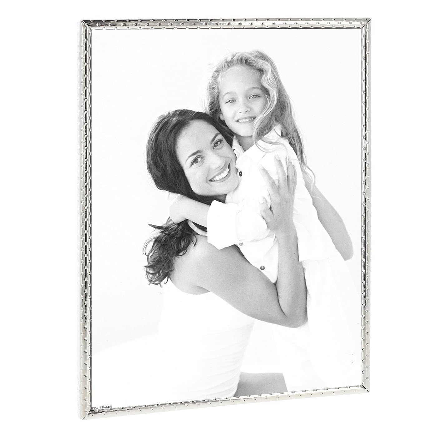 Shudehill Giftware Silver Slim Edge Dot Photo Frame - 6X8 And 8X10 (6X8)