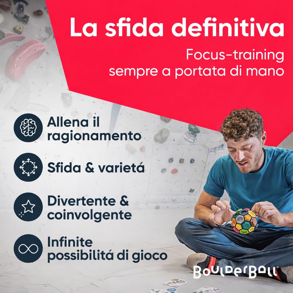 Basic Palla da Arrampicata 3D, novità Mondiale, nello Spazio più Piccolo - concentrazione, creativià e destrezza