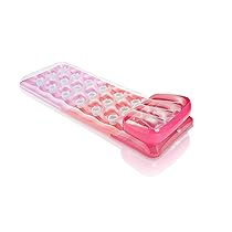 Intex 58890 – Materassino 18 Buchi con Cuscino, Tasche porta bevande, Colori Assortiti, 188 x 71 cm