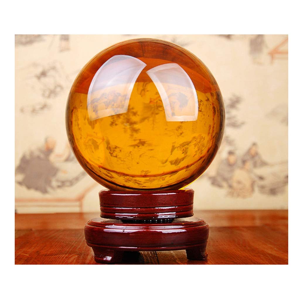 Boule de divination en verre pur avec support de transfert d'énergie