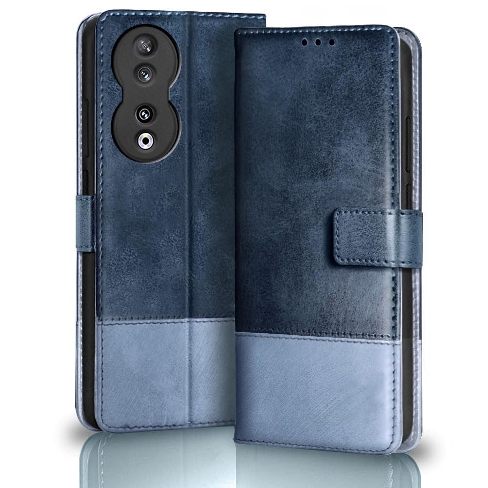 TheGiftKart Flip Back Cover Case for Honor 90 5G | Dual-Color Leather Finish | Inbuilt Stand & Pockets | Wallet Style Flip Back Case Cover for Honor 90 5G (Blue & Sky) (B0CHZ1GLPT) Amazon Price History, Amazon Price Tracker