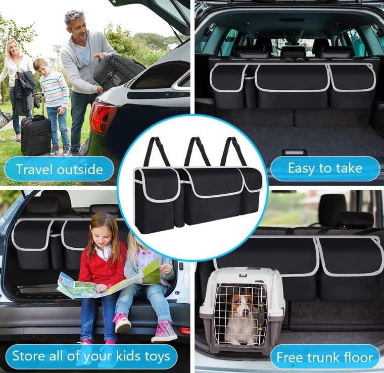 Kofferraum Organizer für Mazda CX-60 ab Bj.2022, Hängende Tasche Verstellbar Ordnungstasche Auto Sitzlehne Tasche Rücksitztasche