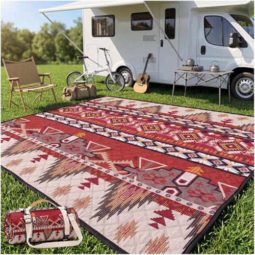 Waterproof Picnic Blanket Outdoor Camping Beach Mat Outside Rug Tent Floor Carpet Extra Large Foldable Sandproof Car Essential Roadtrip Gadget Rv Accessories Glamping Gear Must Haves Hiking Stuff Gift