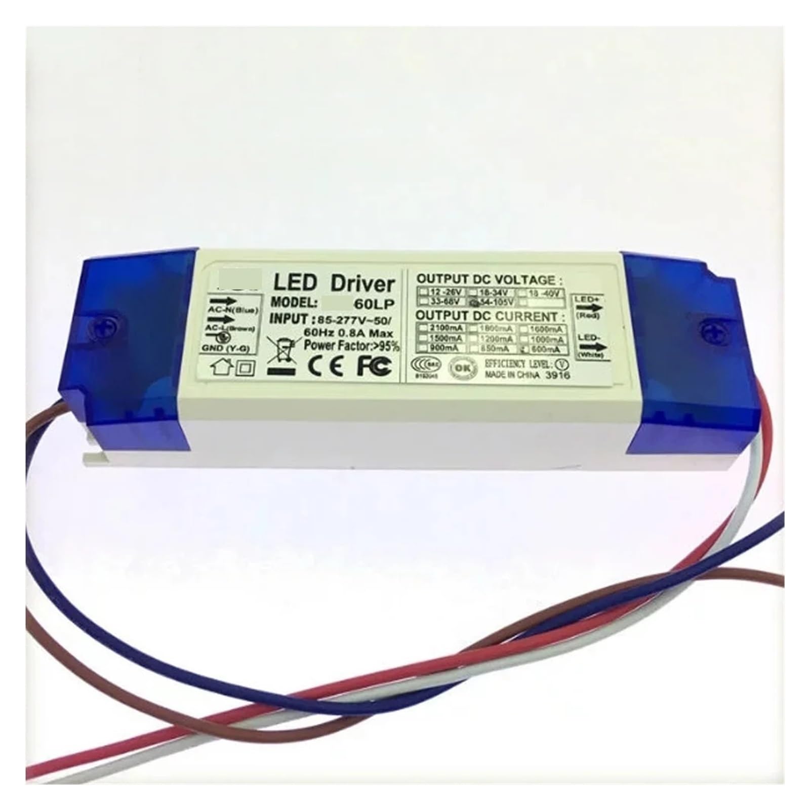 Transformator oświetlenia LED Transformator LED 3-30x3W 600mA 10-18x3w wejście 85-265V wyjście 18-105V wysoki kontroler for light