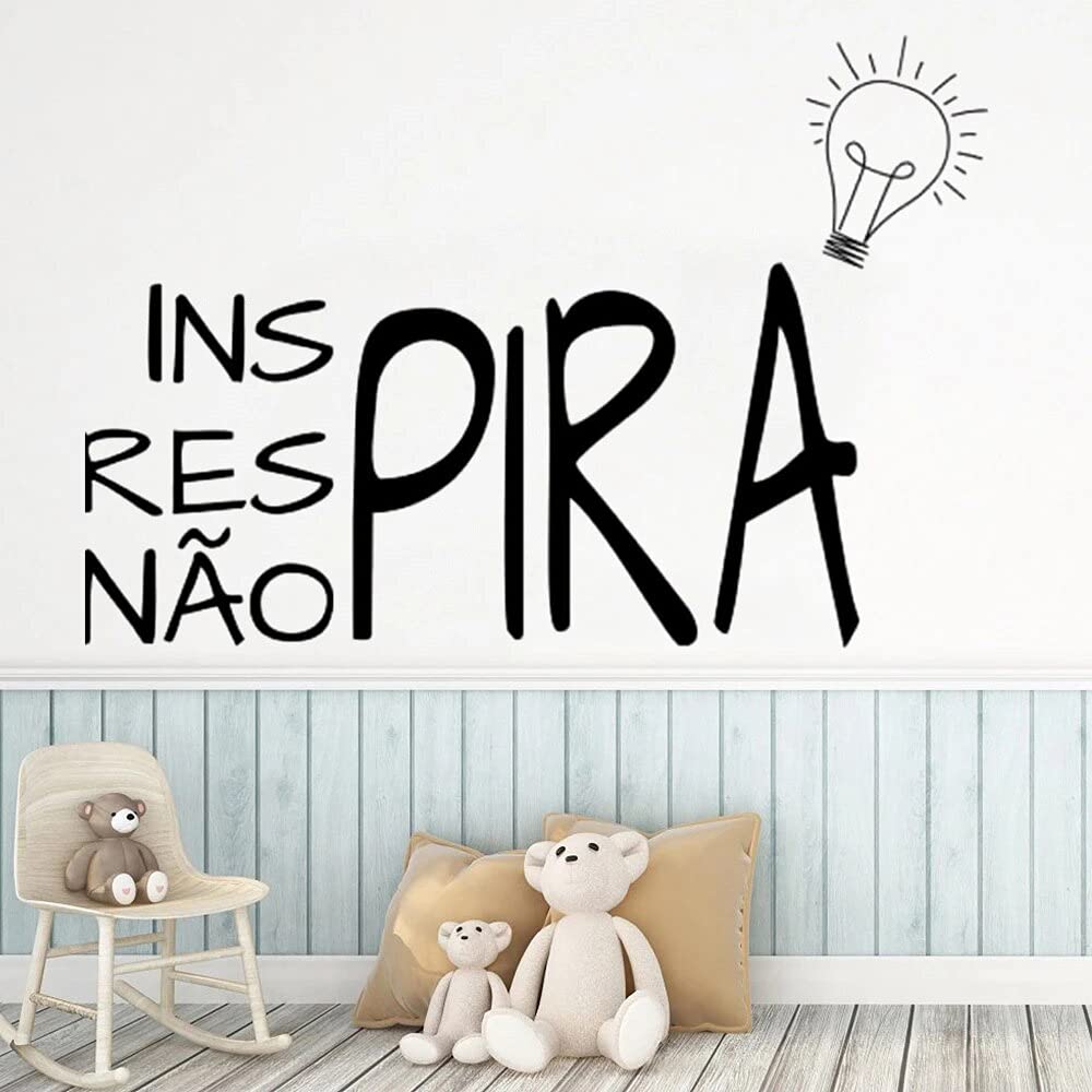 Zdklfm69 Wall Decals Wall Sticker Portuguese Quotes Phrase Livingroom Kitchen Room Motivational Inspires Decals 42x62cm